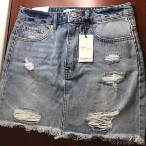 High waisted forever 21 denim skirt